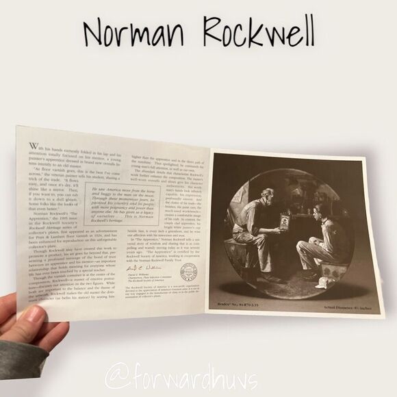 Norman Rockwell Heritage Collection Limited Edition Plate “The Apprentice” - Picture 5 of 7